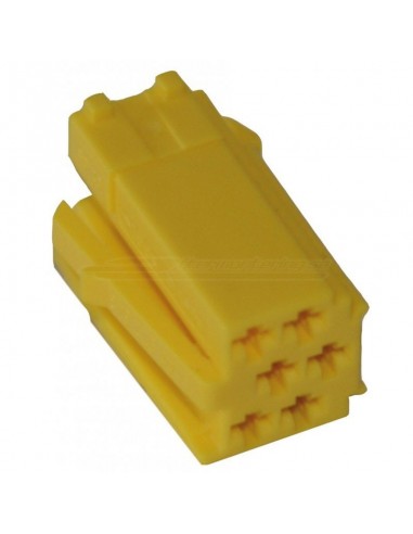 MINI-ISO delad 6pin gul (hane)