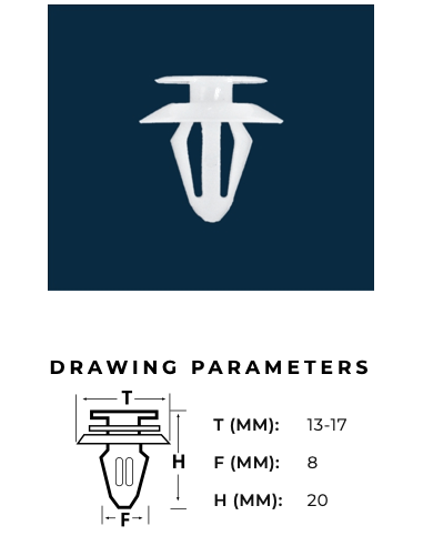 Plast-clips för Ford, Opel dörr