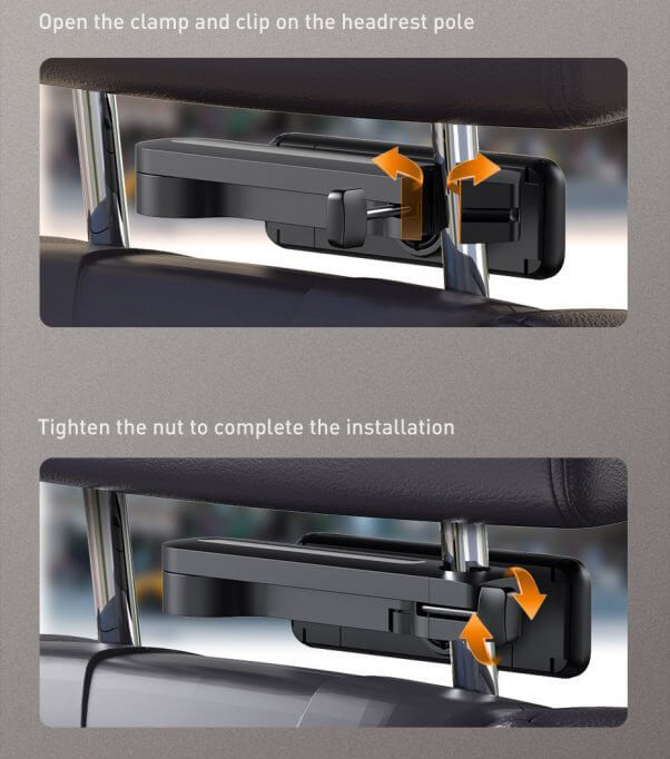Hållare för surfplatta/telefon nackstöd Hållare för surfplatta/telefon nackstöd